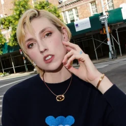 White Diamond Scuba Trio Bangle in Yellow Gold