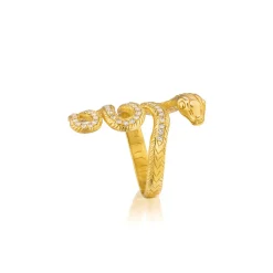 White Diamond Snake Ring