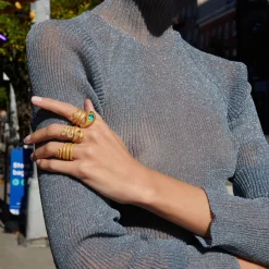 White Diamond Snake Ring