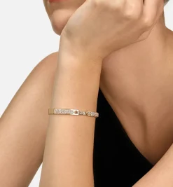 White Diamond Soiree Bangle in Yellow Gold