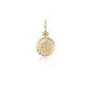 White Diamond Sol Charm in Yellow Gold