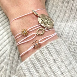 Wild Rose Medal Charm in Yellow Gold