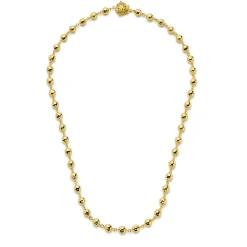 XL Hammered Ball Chain in Yellow Gold