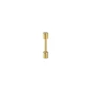 Yellow Gold and White Diamond 12mm Twist Pin Earring 01