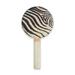 Zebra Marquetry Hand Mirror